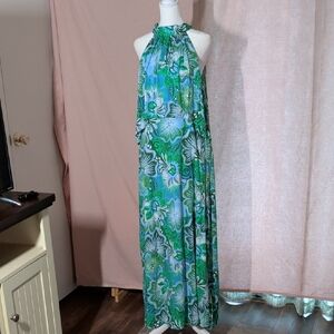 Sugarlips Green Floral Maxi Dress